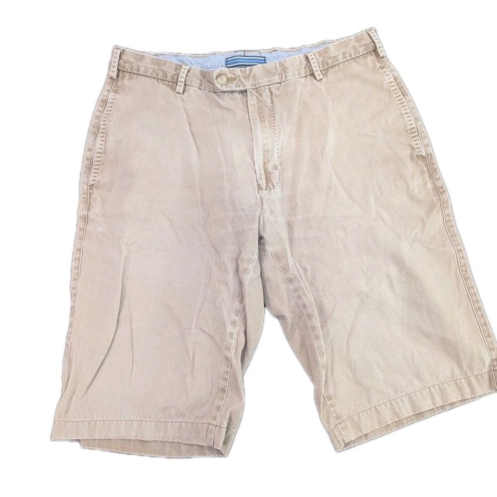 Mens Peter Millar Chino Short Khaki Outdoor Hiking Golf Casual Sz 32x12